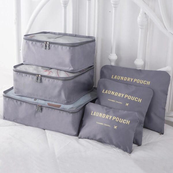 6 Pcs Sacs de rangement pour valise - Bleu ciel