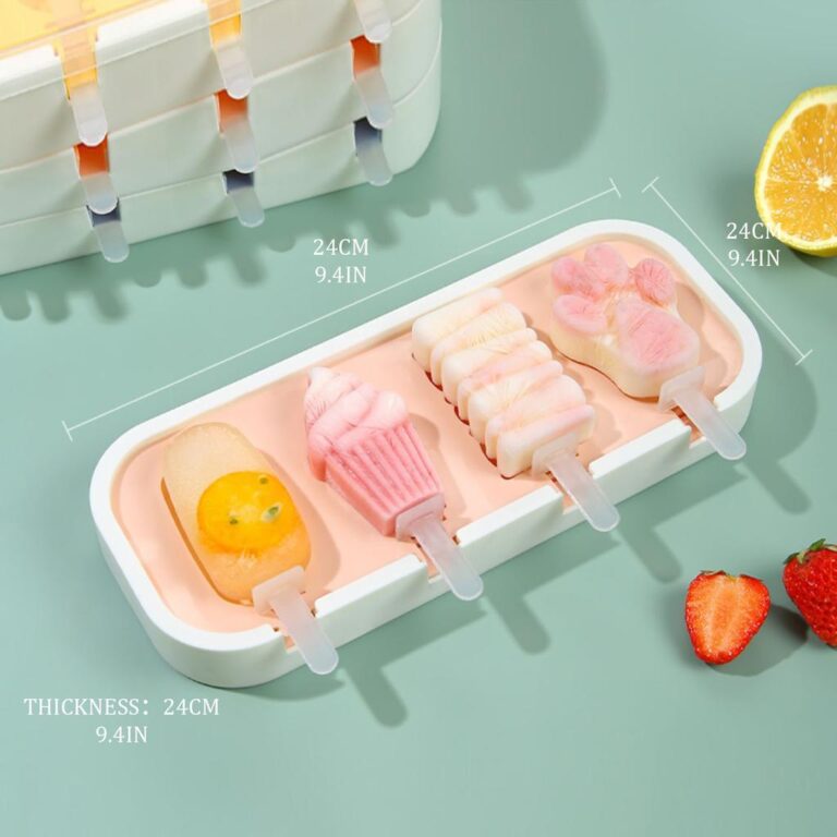 4 Moules à Glace en Silicone alimentaire avec motifs pour enfants