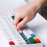 Kit de nettoyage de clavier pour ordinateur 5en1 - Blanc